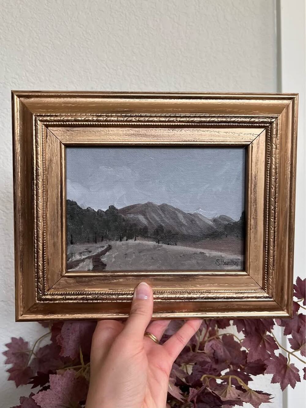 Original Mountain Landscape Acrylic Painting